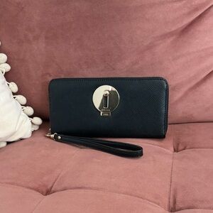Guess Black Wristlet with Silver Accent